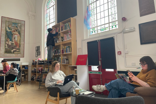students sat studying