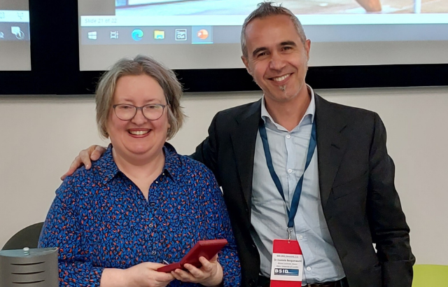 Professor Edel O'Toole receiving BSID Medal