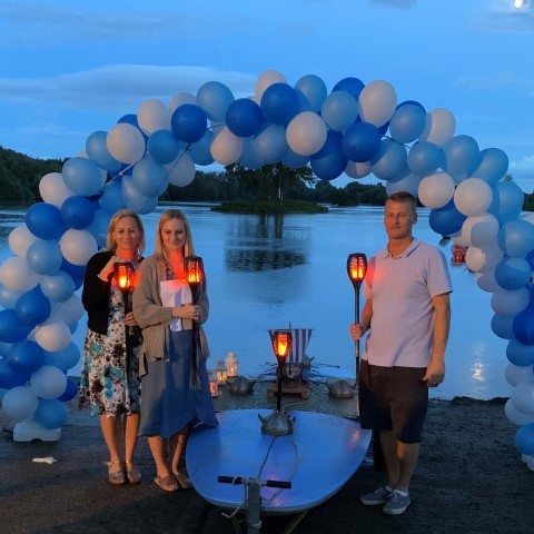 Helen, Harriet and Craig Low at the launch of the William Low Trust