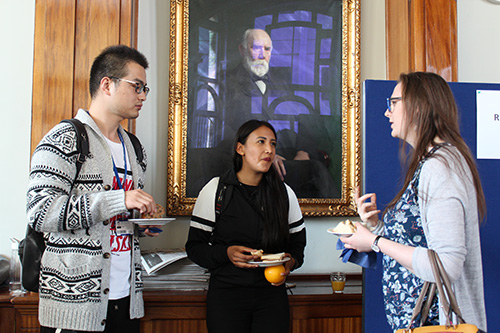 Students at the student induction event