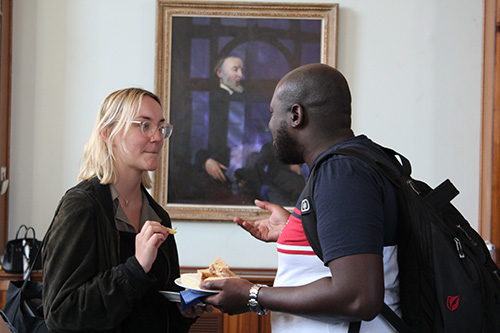 Students at the student induction event