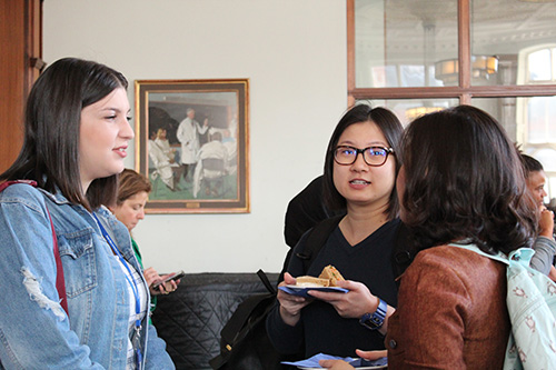 Students at the student induction event