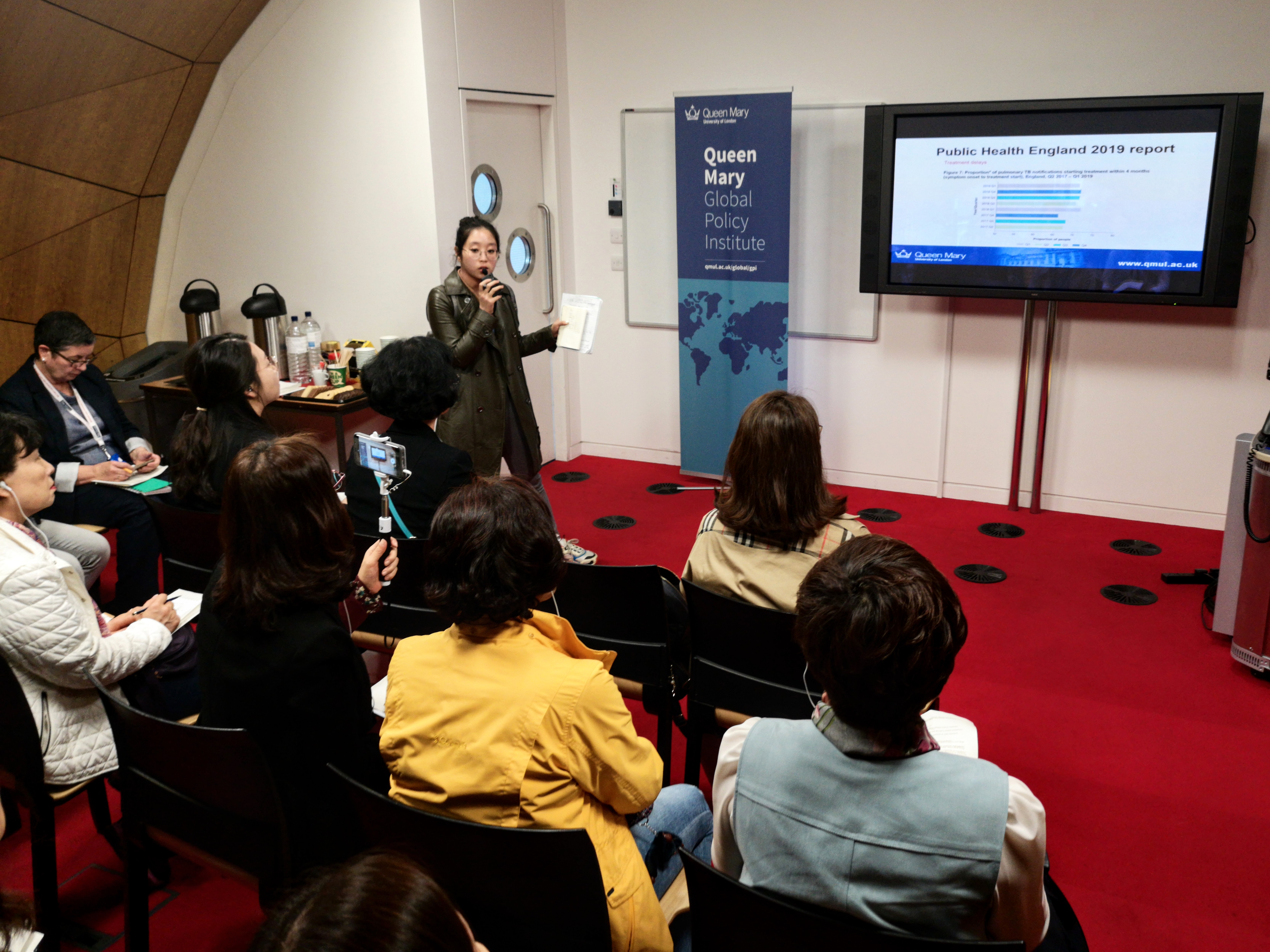 South Korean TB delegation in a Blizard meeting room
