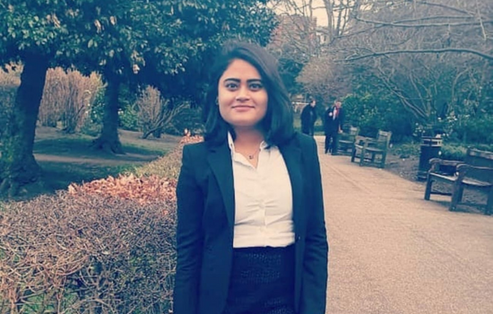 Saudamini stood in Lincolns Inn Field park