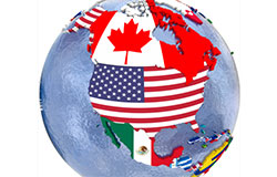 North America Chapter flags