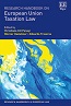 Front cover of Dr Christiana Panayi's Research Handbook on  EU Taxation Law, with blue and yellow swirls