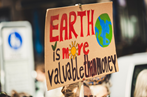 climate justice protest placard
