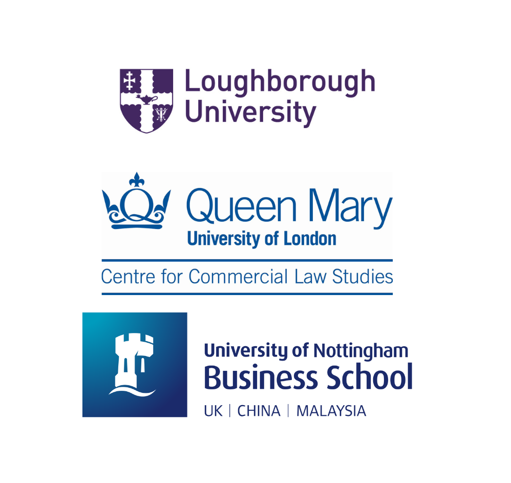 Loughborugh, CCLS Queen Mary and Nottingham university logos