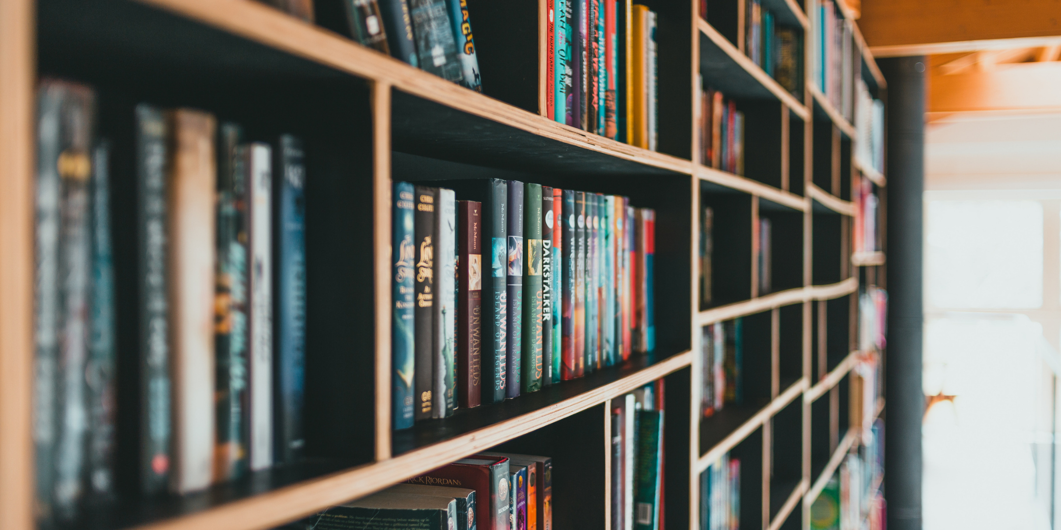 Book shelf with books