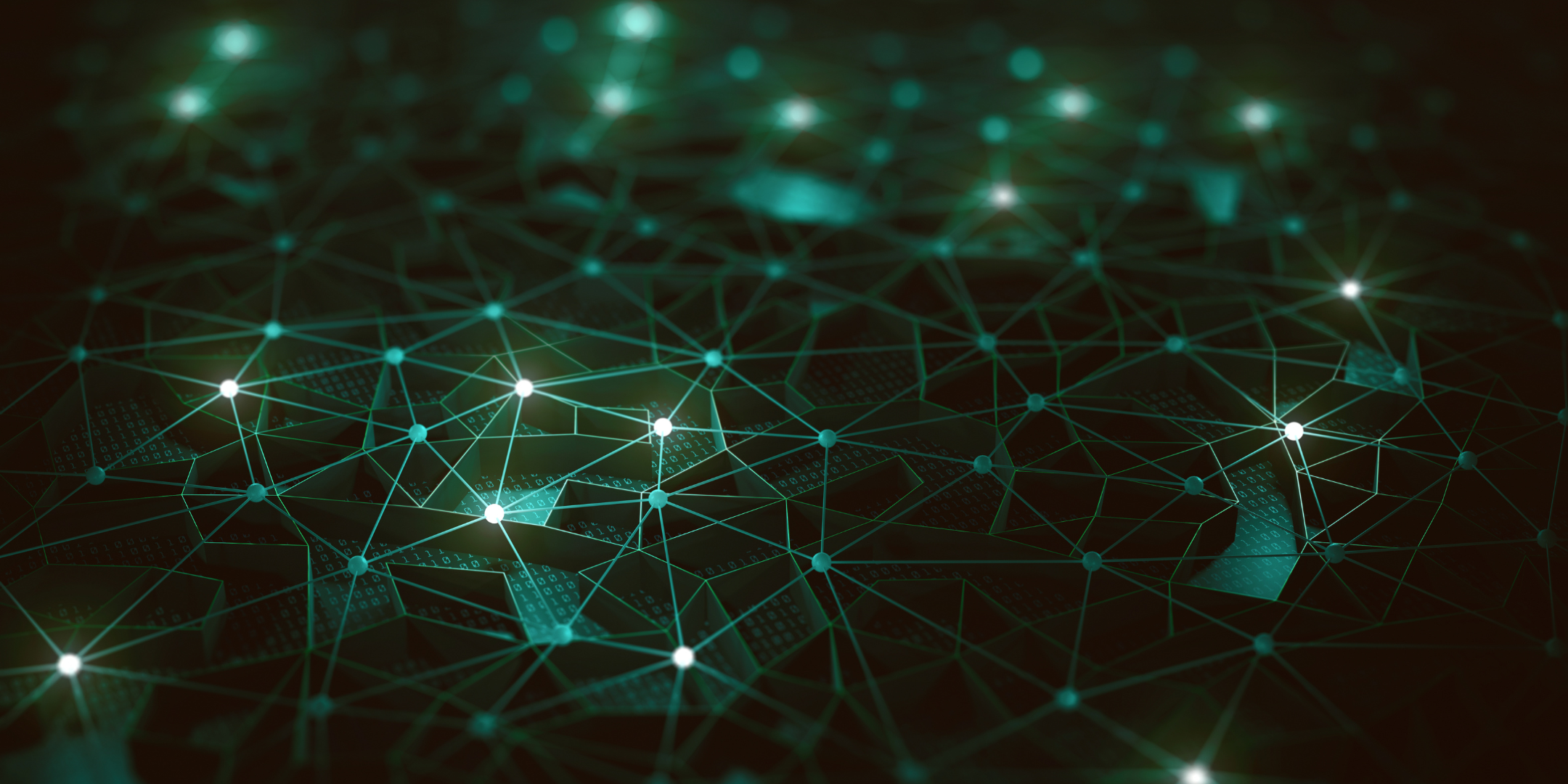 Web of lines covering computer coding