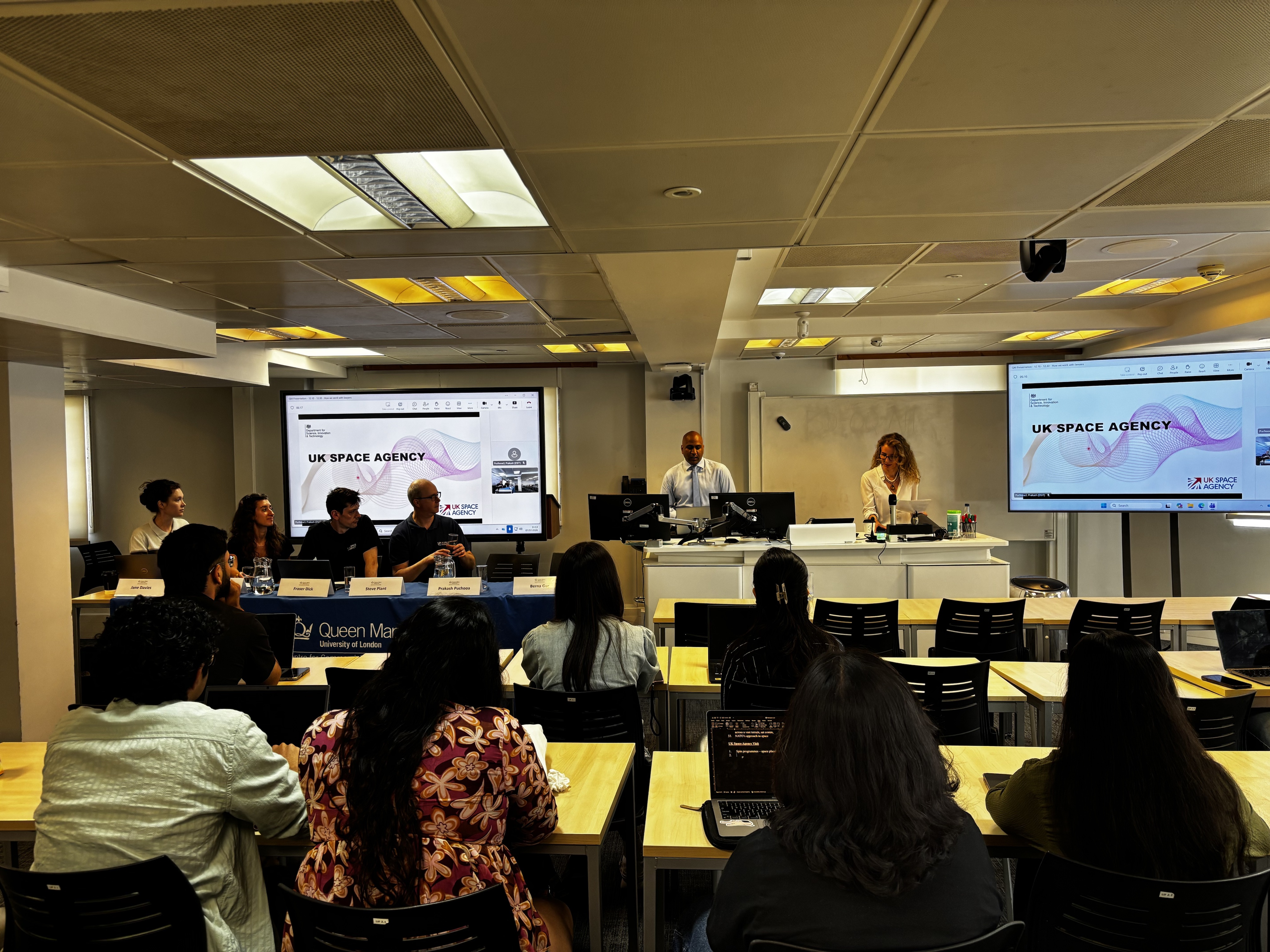 Space Law Event photo of speakers and audience
