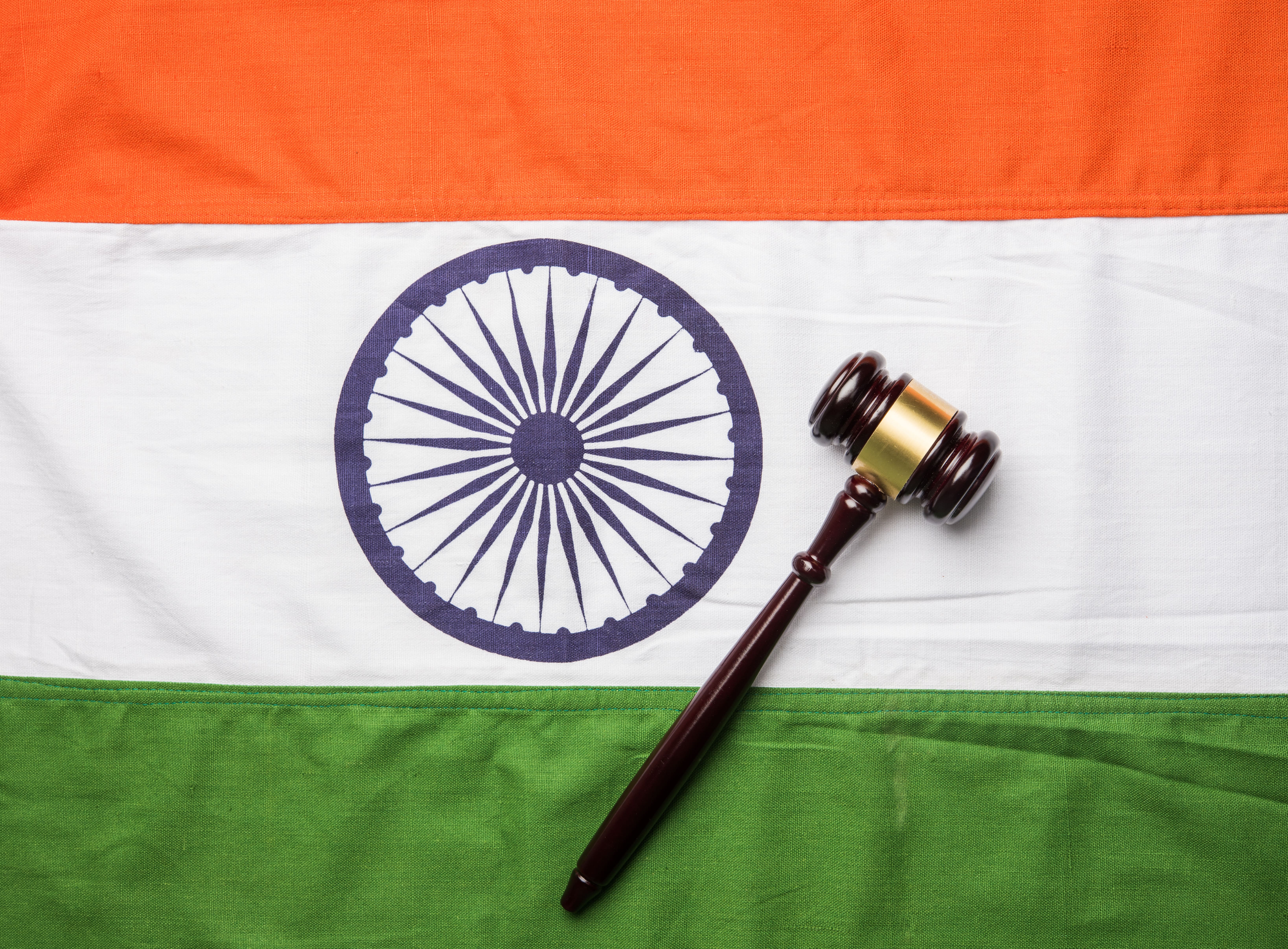 Indian Flag with gavel