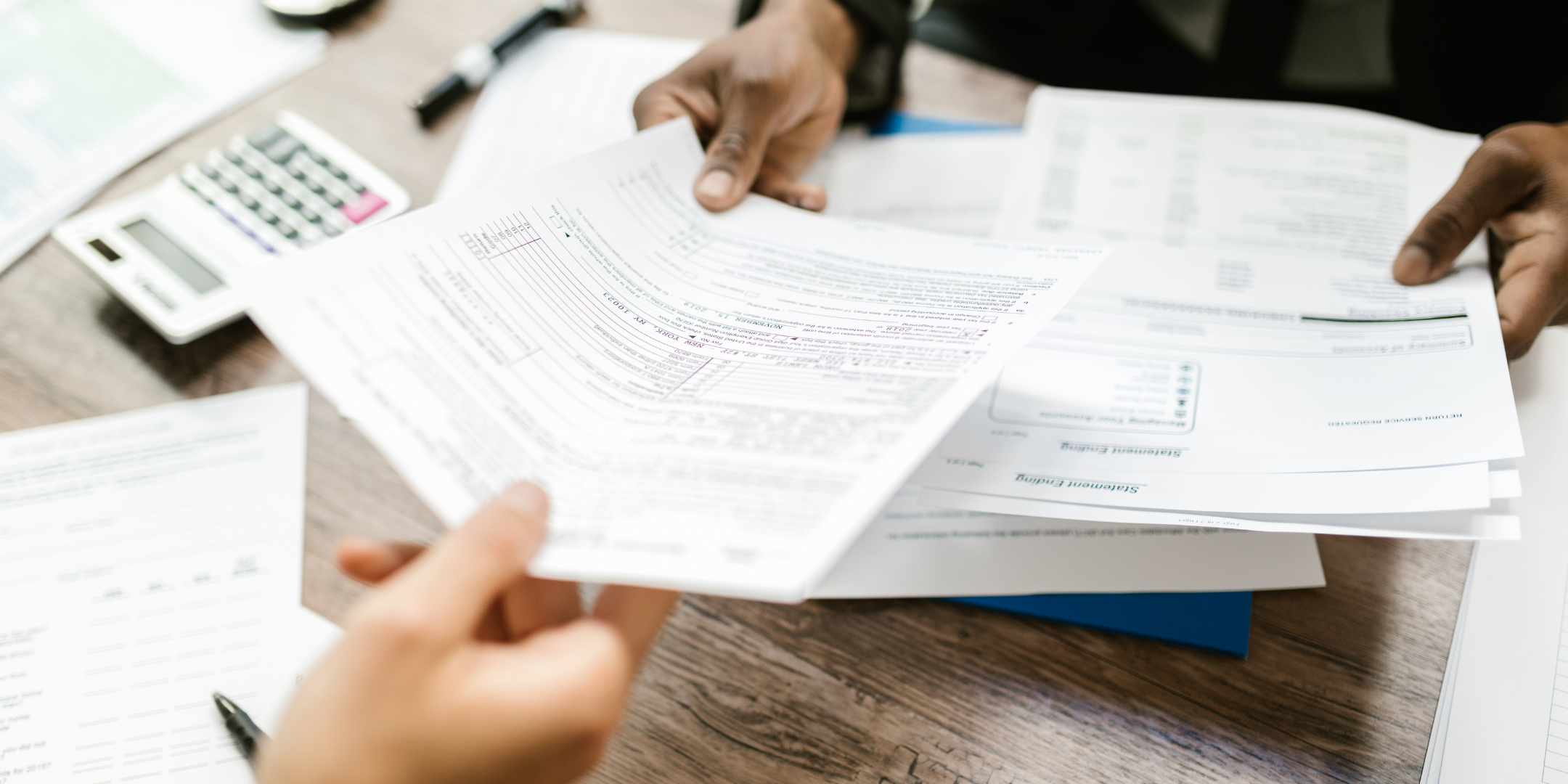 Papers being swapped