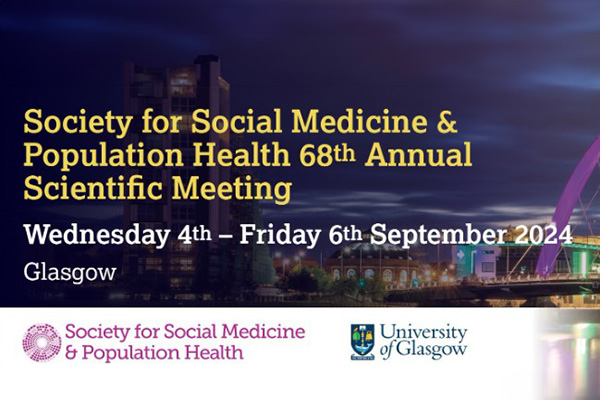 Promotional graphic for Society for Social Medicine and Population Health 68th Annual Scientific Meeting