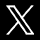 X logo. X is in white against a black background.