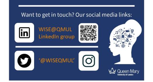 WISE@QMUL Contact and Social Media