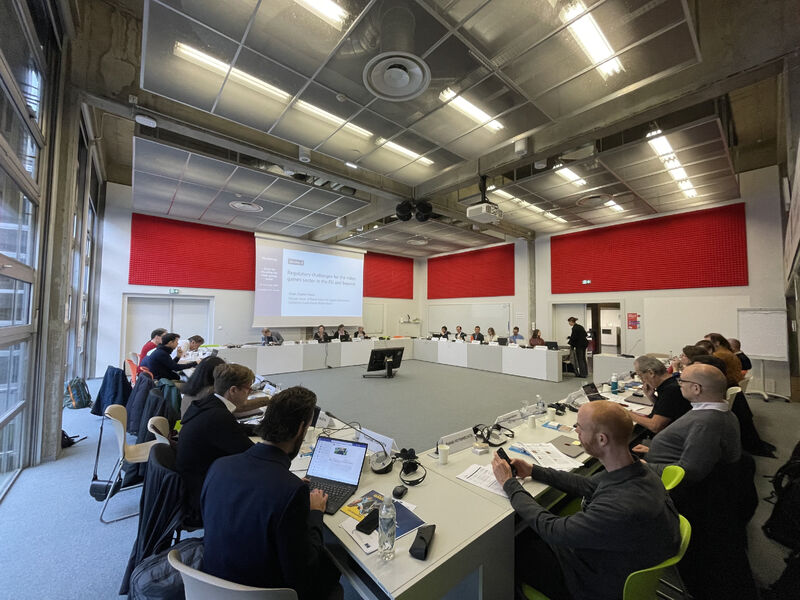 industry experts sitting at the video game workshop in Strasbourg