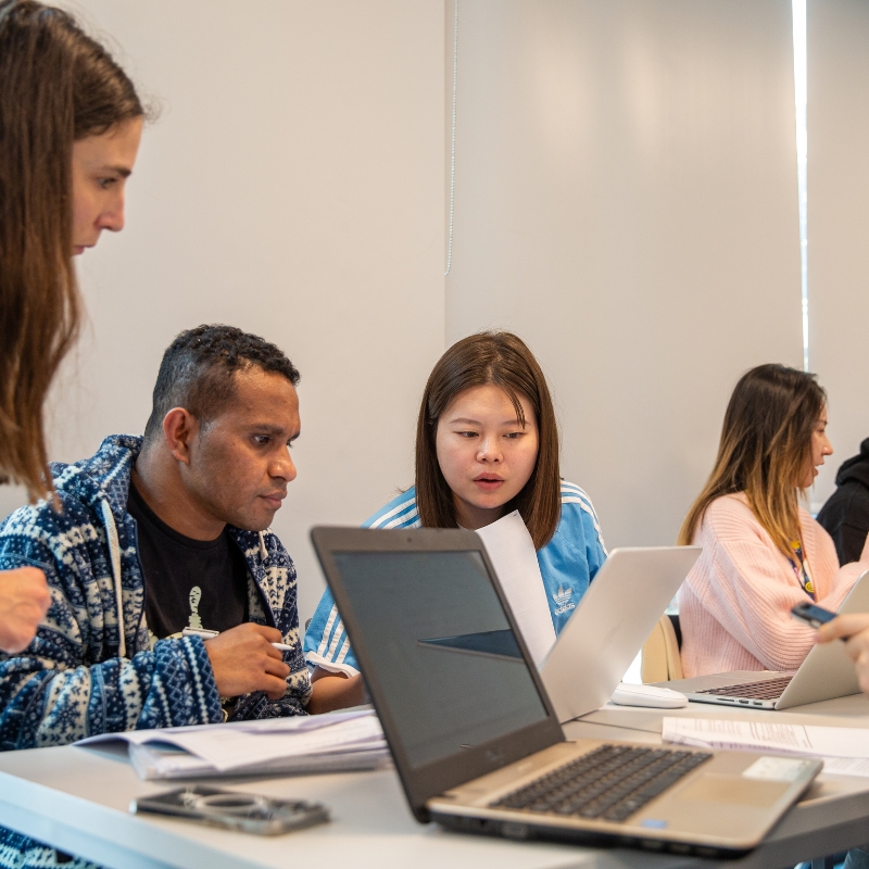 Students sat in a seminar
