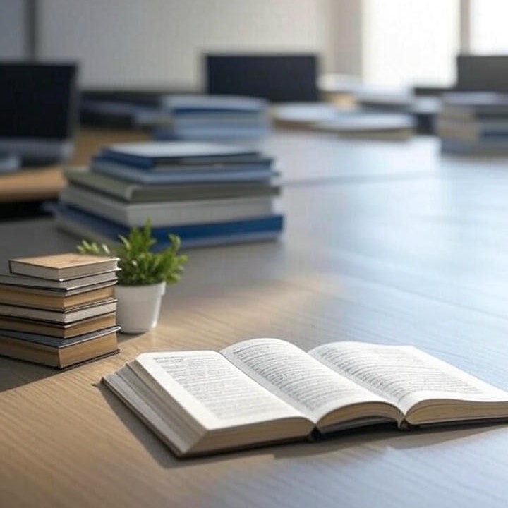 an open book on a table