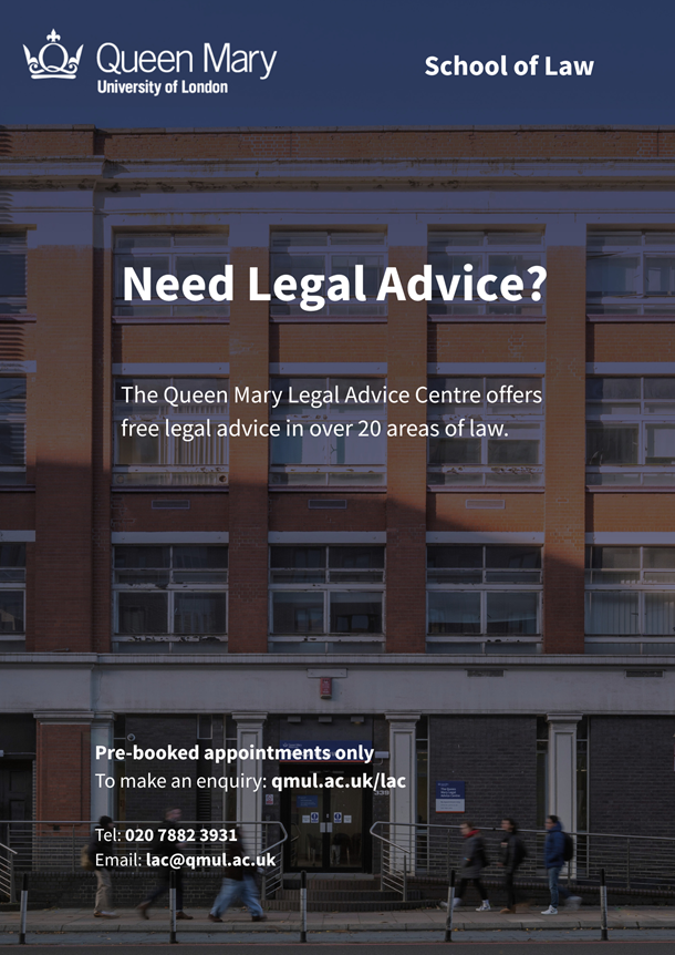 QMLAC General Poster - Need Legal Advice?