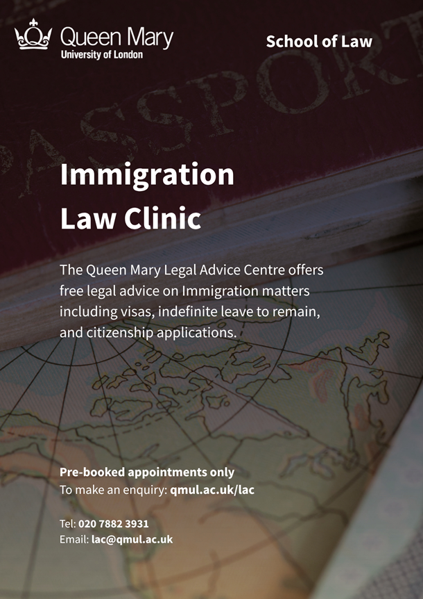 QMLAC Immigration Law Clinic Poster