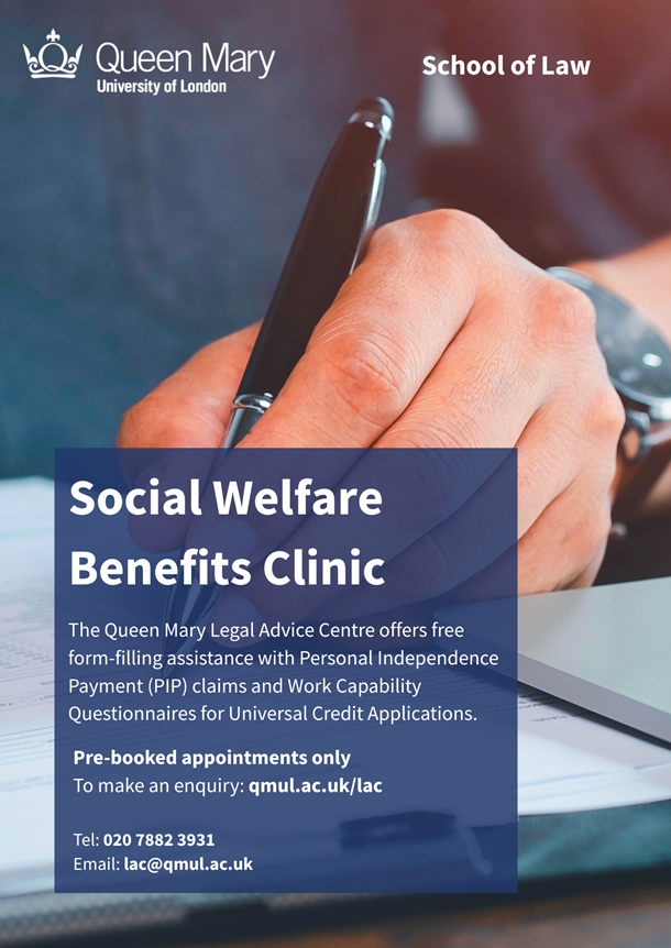 QMLAC Social Welfare Benefits Clinic Poster