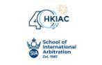 40th anniversary logos of the HKIAC and Queen Mary School of International Arbitration.