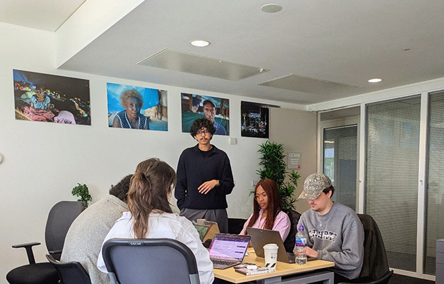 Criminal Justice Centre Interns researching at Graduate Centre, Mile End Campus.