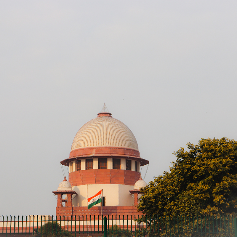 Building of the Supreme Court of India located in India's capital New Delhi.