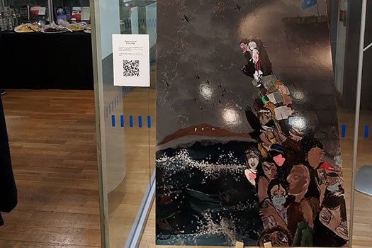 A painting at the ‘Re-imagining Justice’ exhibition