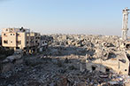 Destroyed buildings in Gaza.