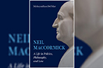 Cover of Neil MacCormick by Maks Del Mar. It is royal blue with a profile of a white marble bust of MacCormick.