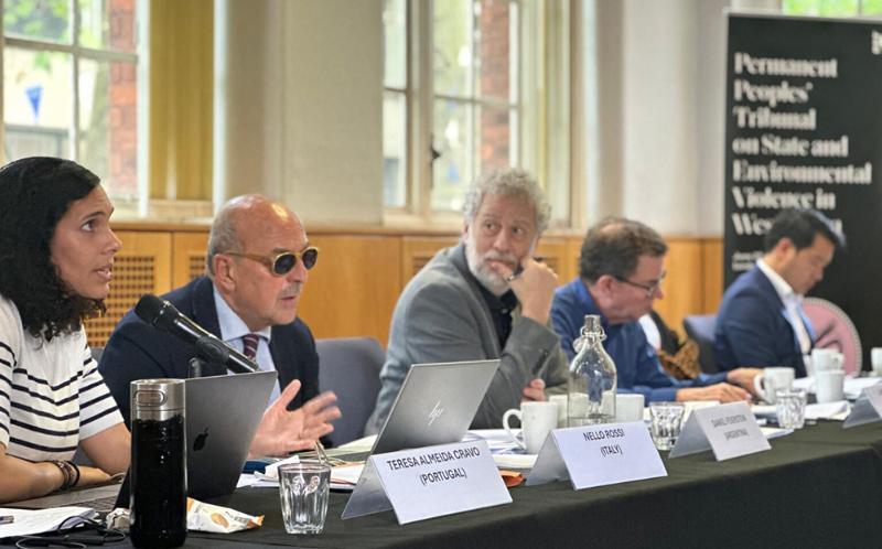 Teresa Almeida Cravo, Nello Rossi and other members of the panel of the State Violence and Environmental Destruction in West Papua event.