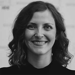 Aysel Kucuksu head and shoulders image in black and white