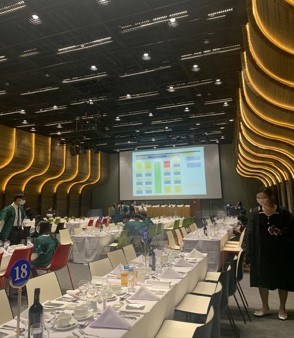 A formal dinner set up at the University of Hong Kong