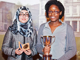 Winners Roya Jafari and Barbara Eze