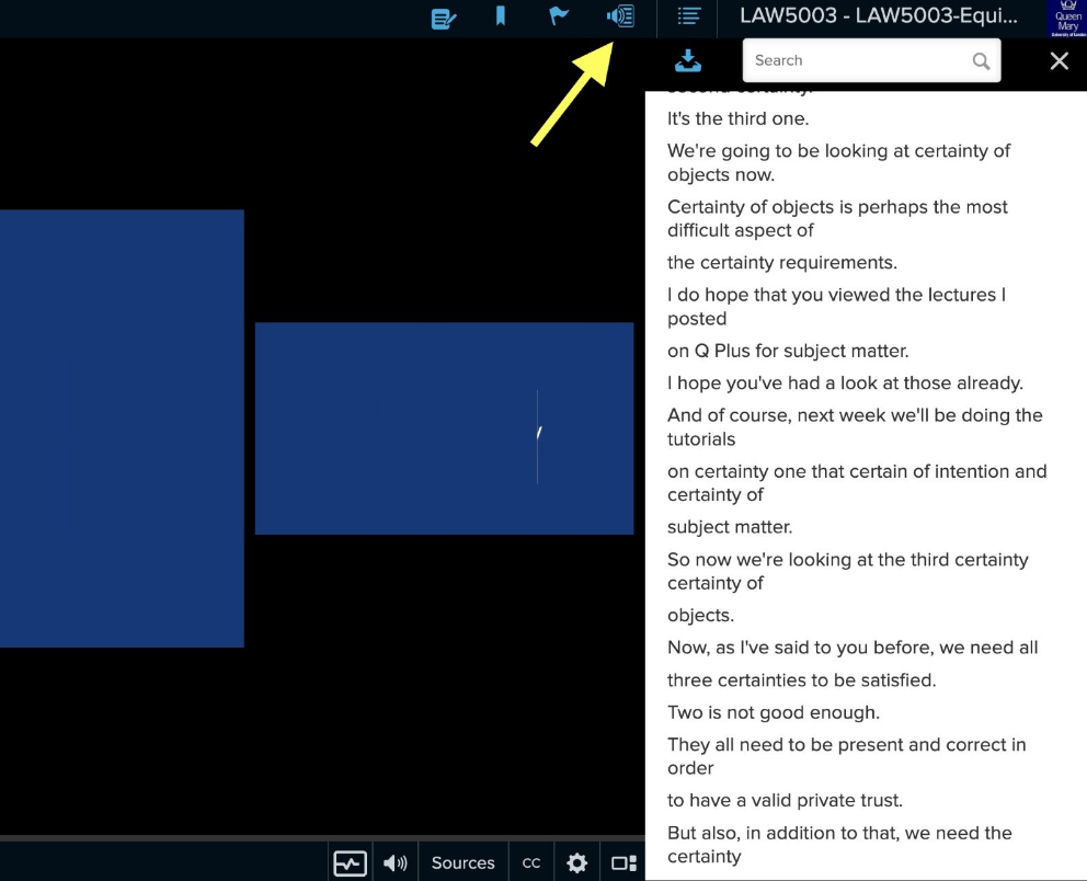Screenshot of QReview lecture notes