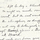 Part of letter by Sir Neville Lyttelton describing witnessing the Halley's Comet