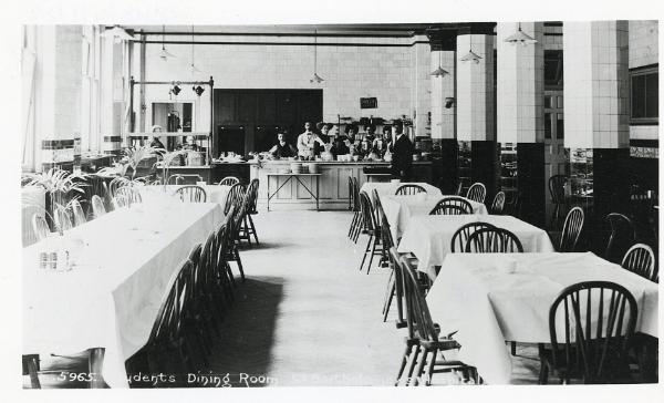 Empty canteen at St Barts