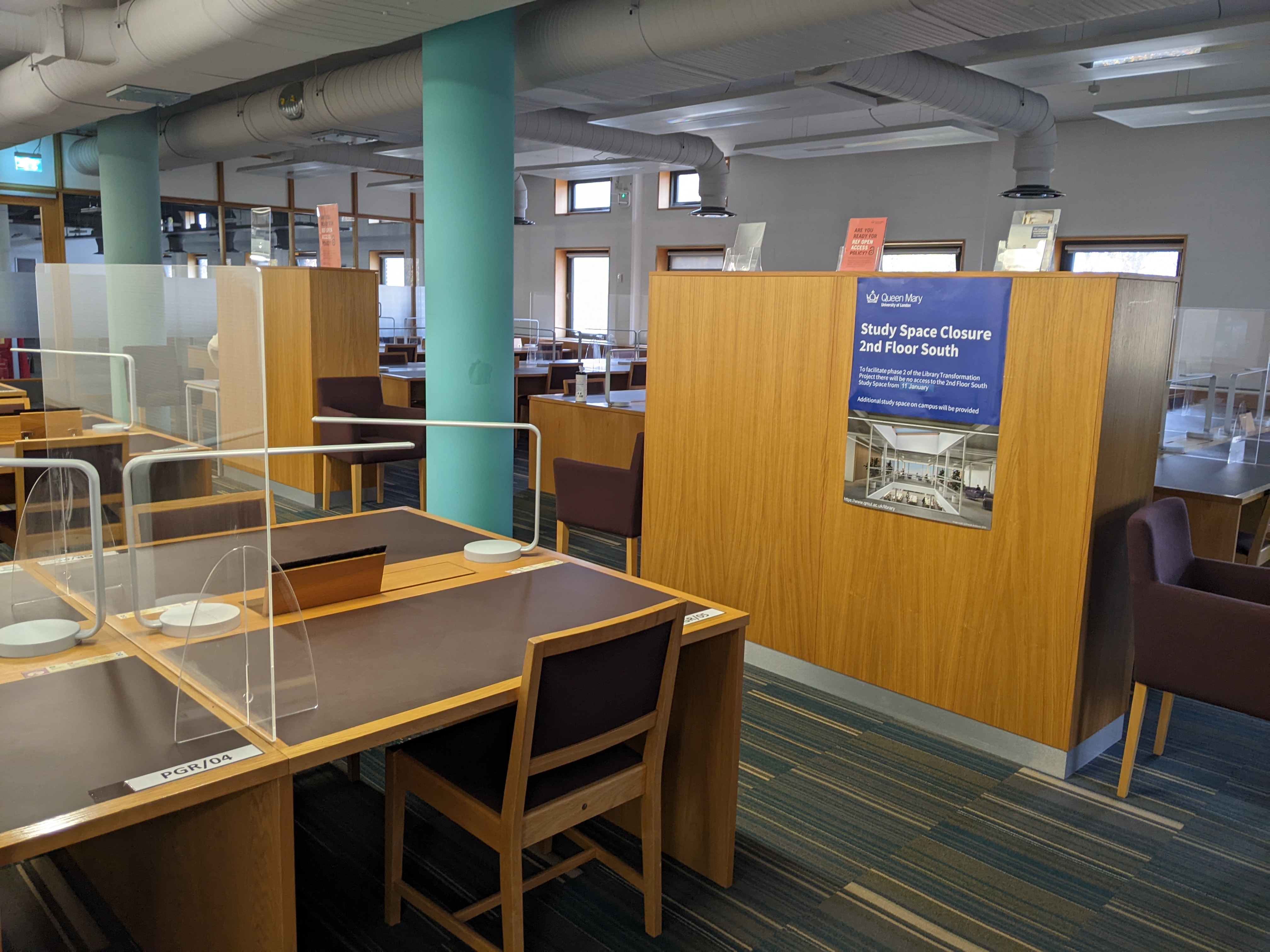 Study desks in the Research Reading Room
