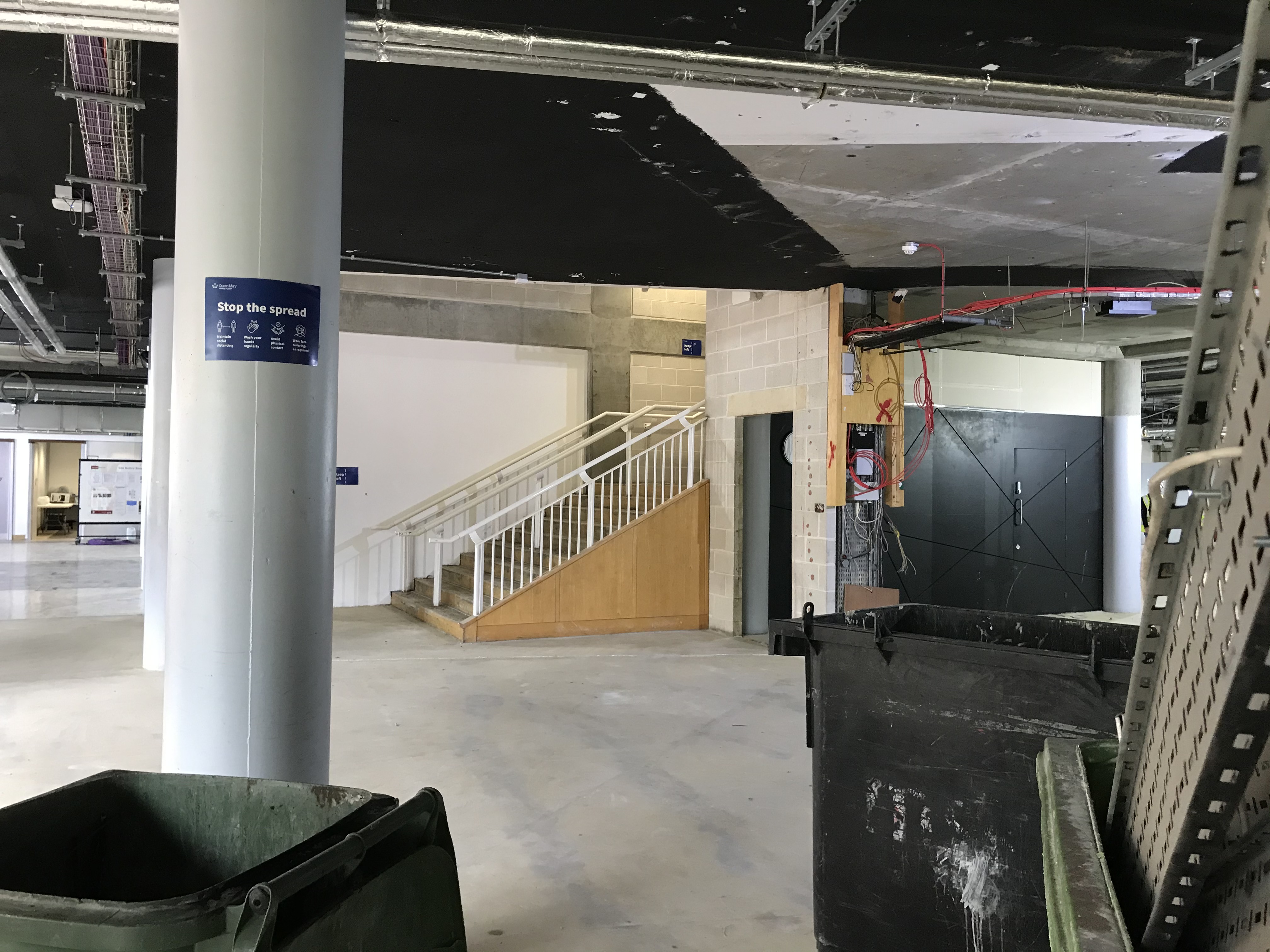 Ground floor staircase area opened up