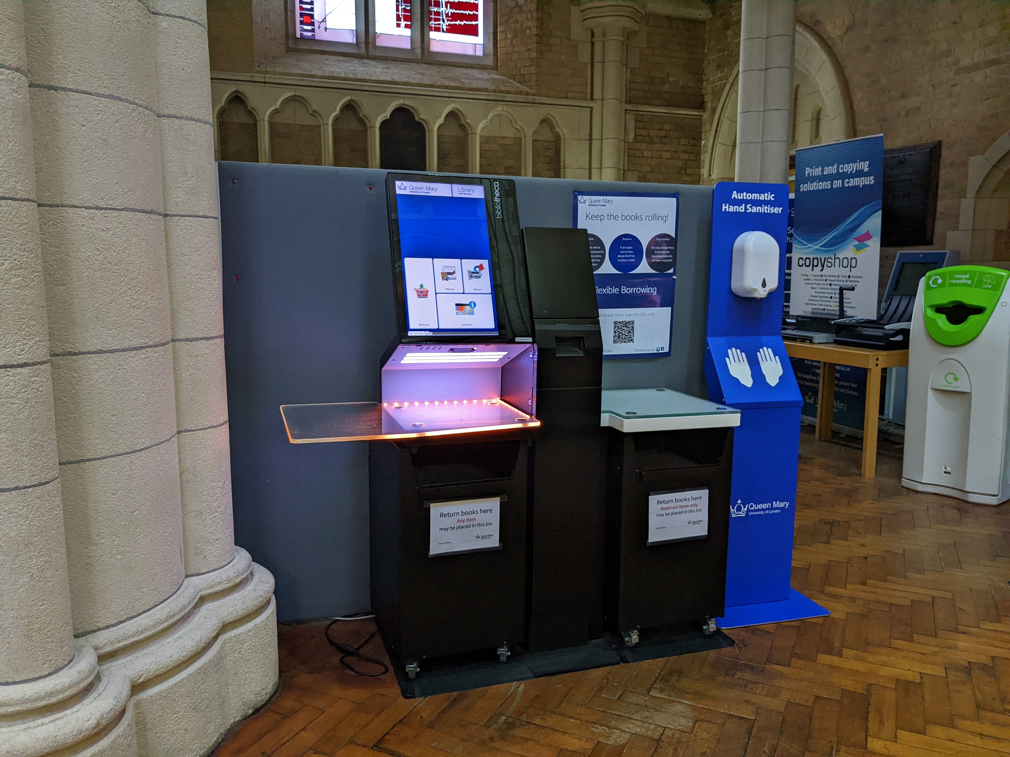 A self issue kiosk for borrowing library books
