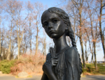 Bitter Memory of Childhood monument sculpture at the National Museum of the Holodomor-Genocide in Kyiv, Ukraine