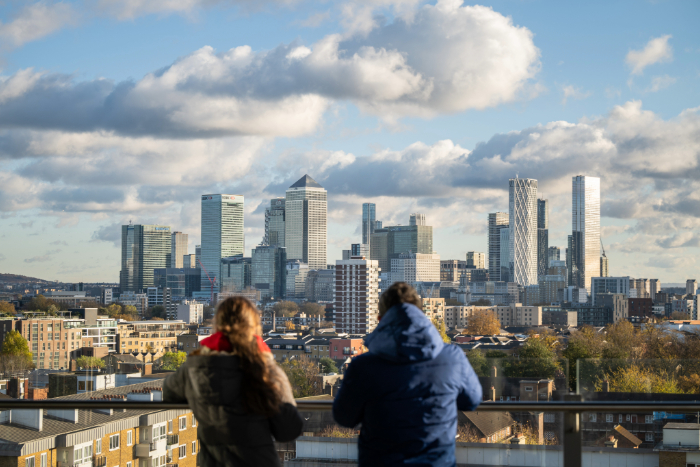 Skyline from QMUL graduate centre