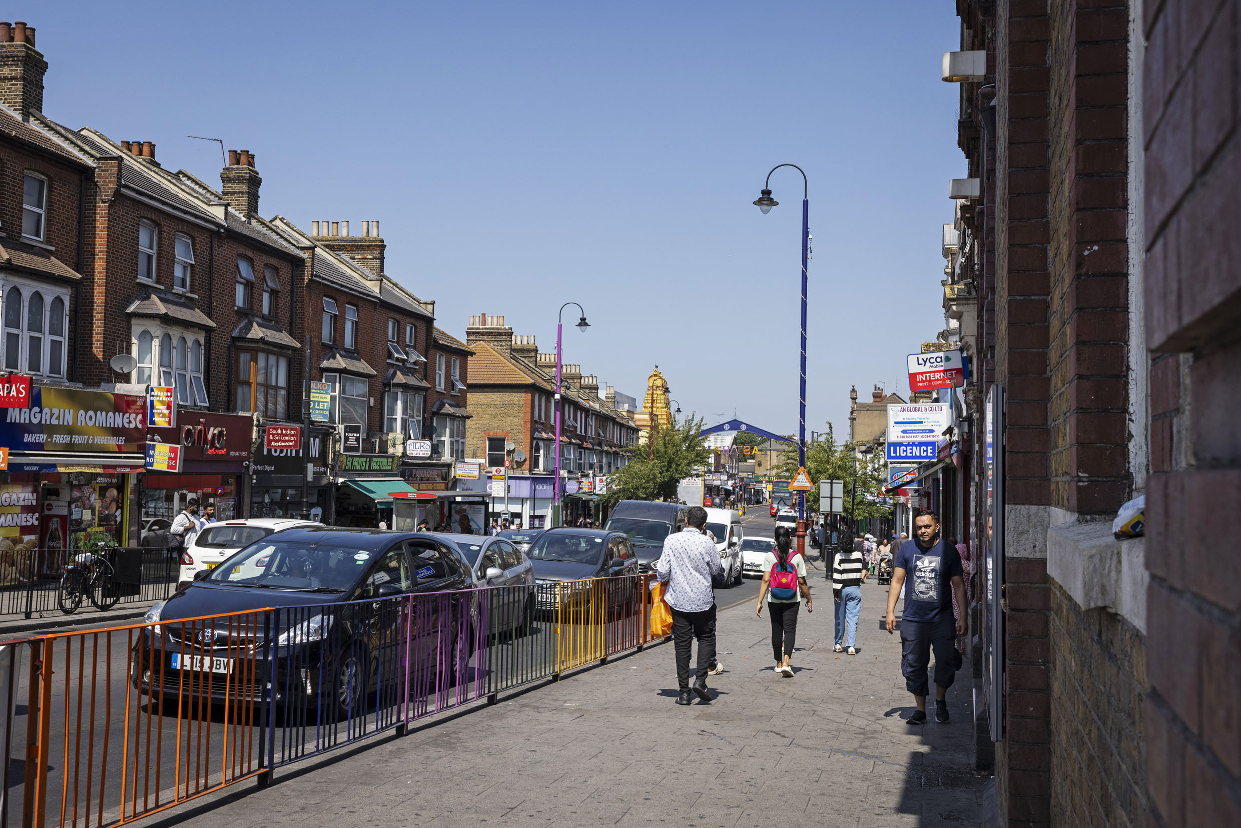 East Ham high street on a summer's day