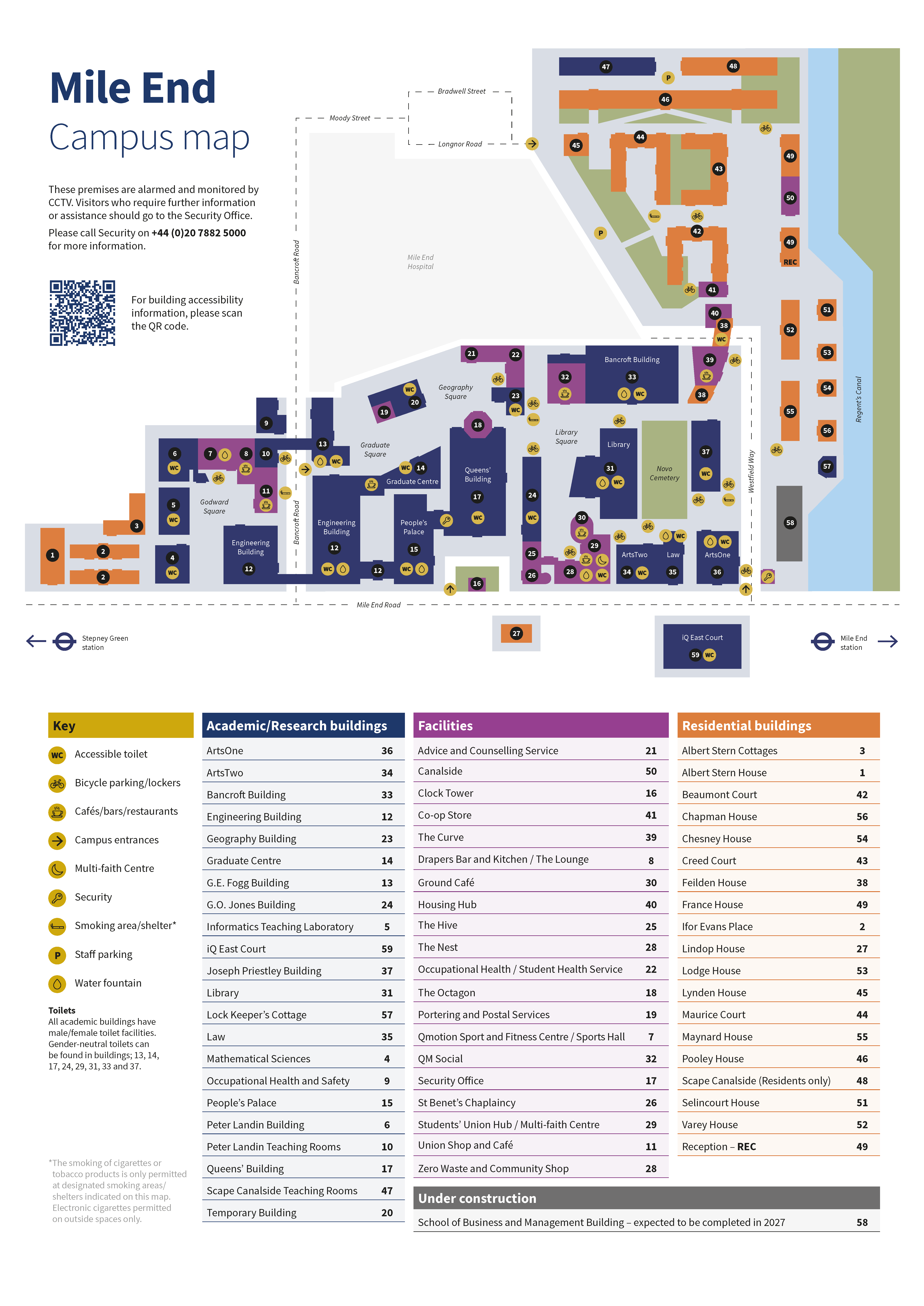 Mile End campus map
