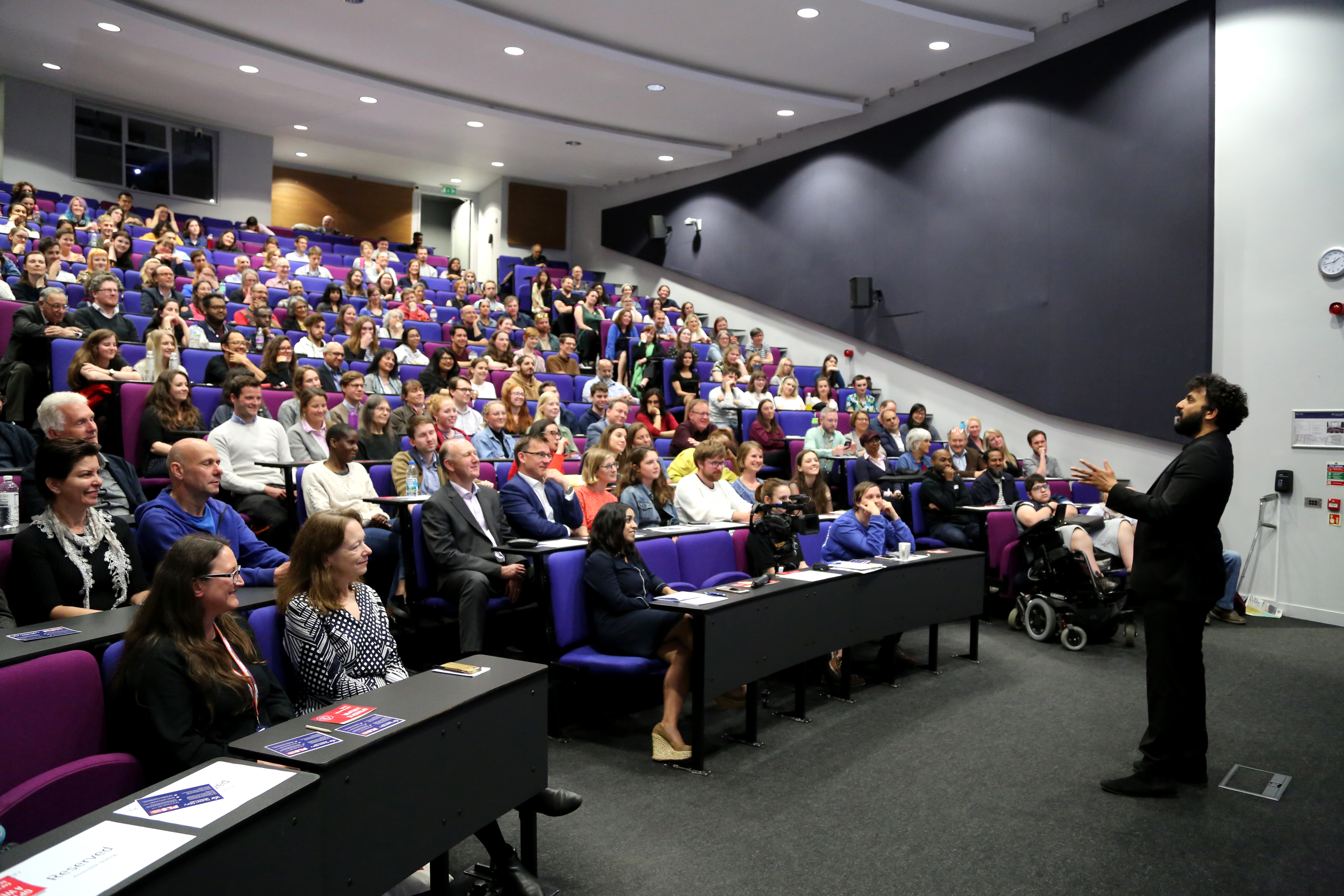 Nish Kumar presenting at  the Arts and Culture event 