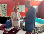 Principal Colin Bailey CBE meeting with Head of SECTEI, Dr Ofelia Angulo Guerrero