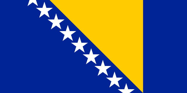 Flag for Bosnia and Herzegovina