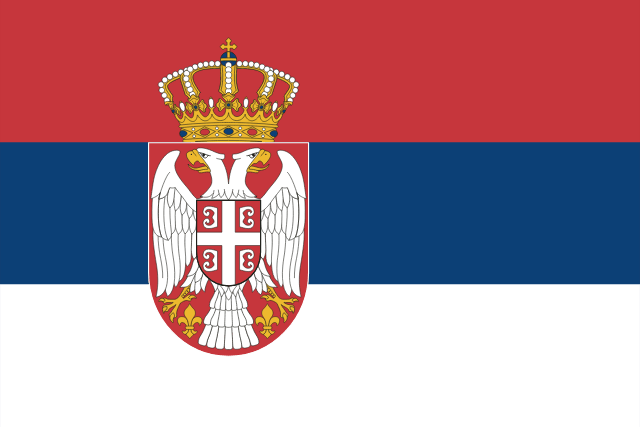 Flag for Serbia